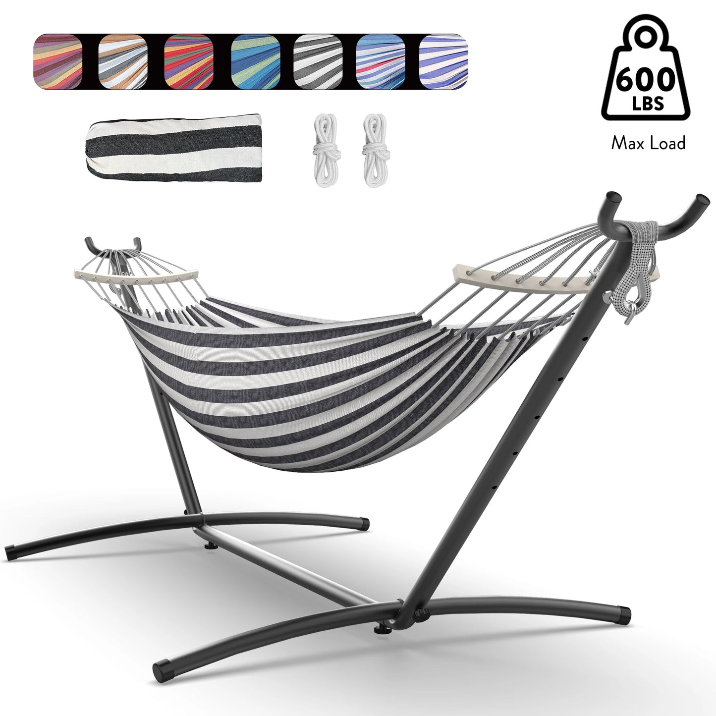 Gyroor Heavy Duty Adjustable Stand Hammock With Storage Bag