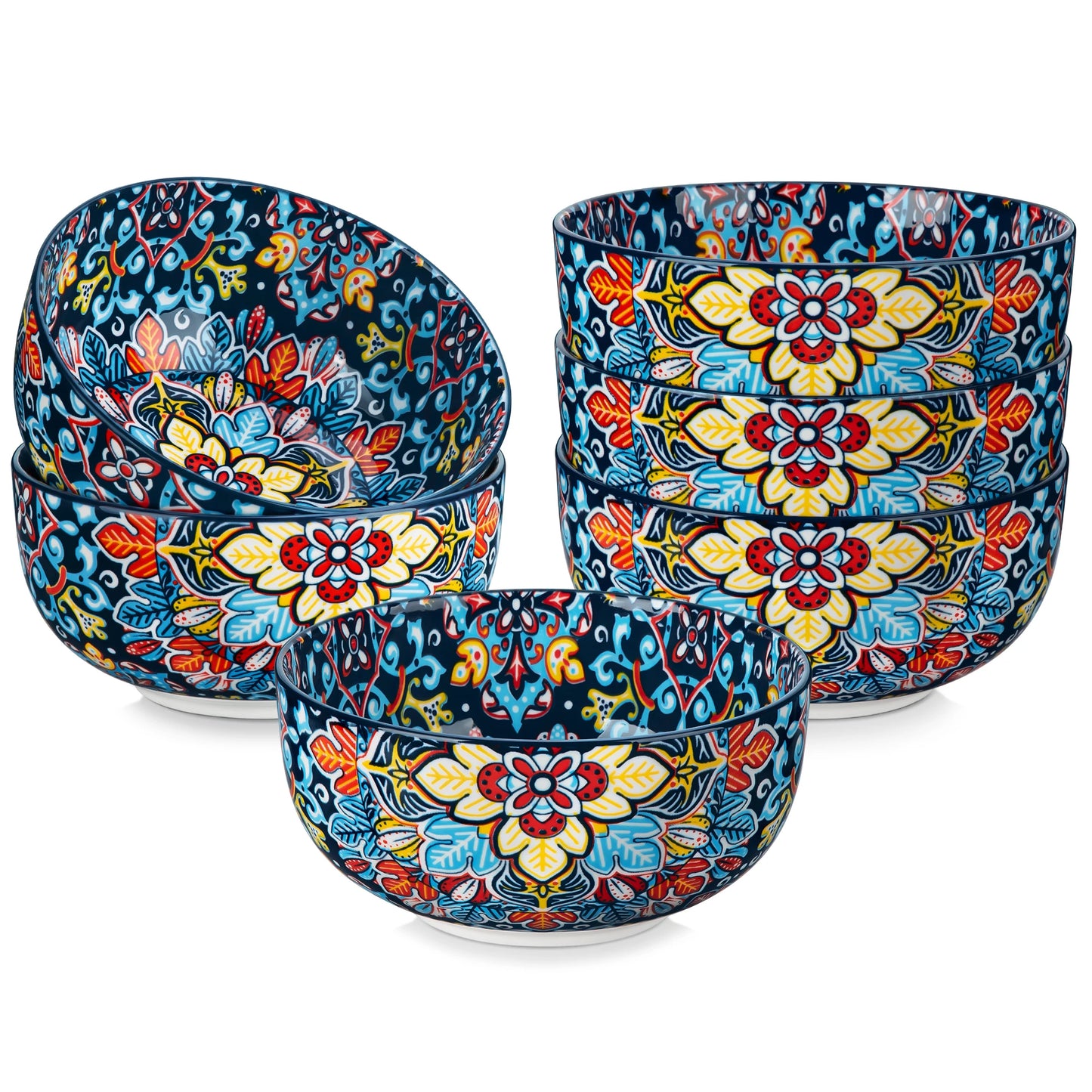 Malacasa Ceramic Breakfast Bowl Set For Pasta And Salad