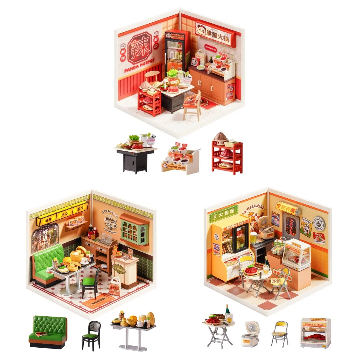Rolife DIY Miniature Food Stall Dollhouse 3D Puzzle Kit