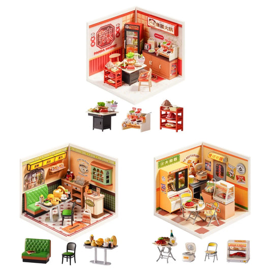Rolife DIY Miniature Food Stall Dollhouse 3D Puzzle Kit