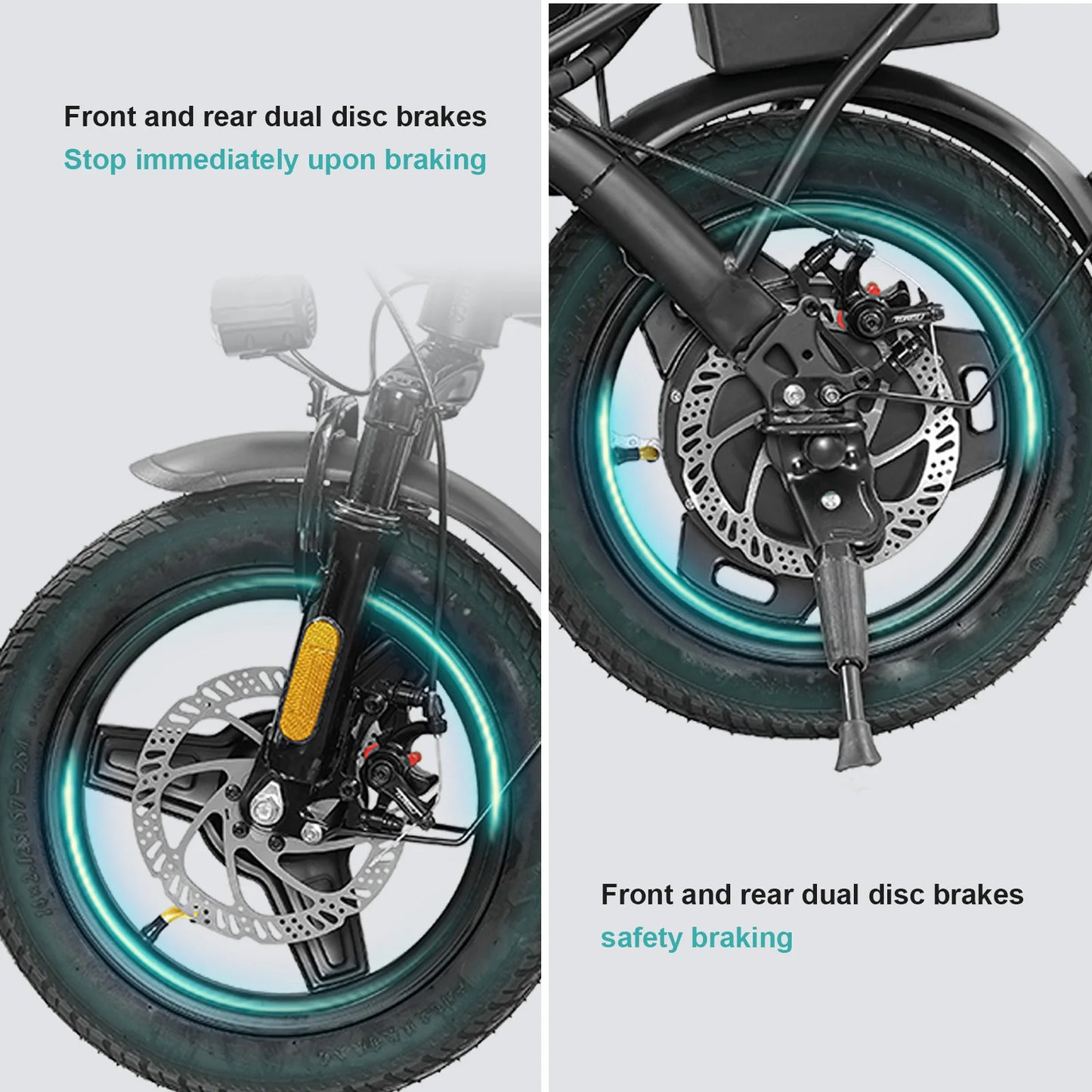 Terrosor 560W Folding Electric Bike With 48V Removable Battery