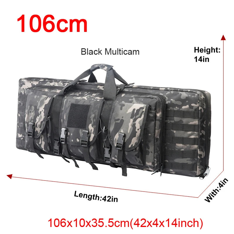 LQARMY Tactical Double Rifle Case Molle Gun Backpack Hunting Holster