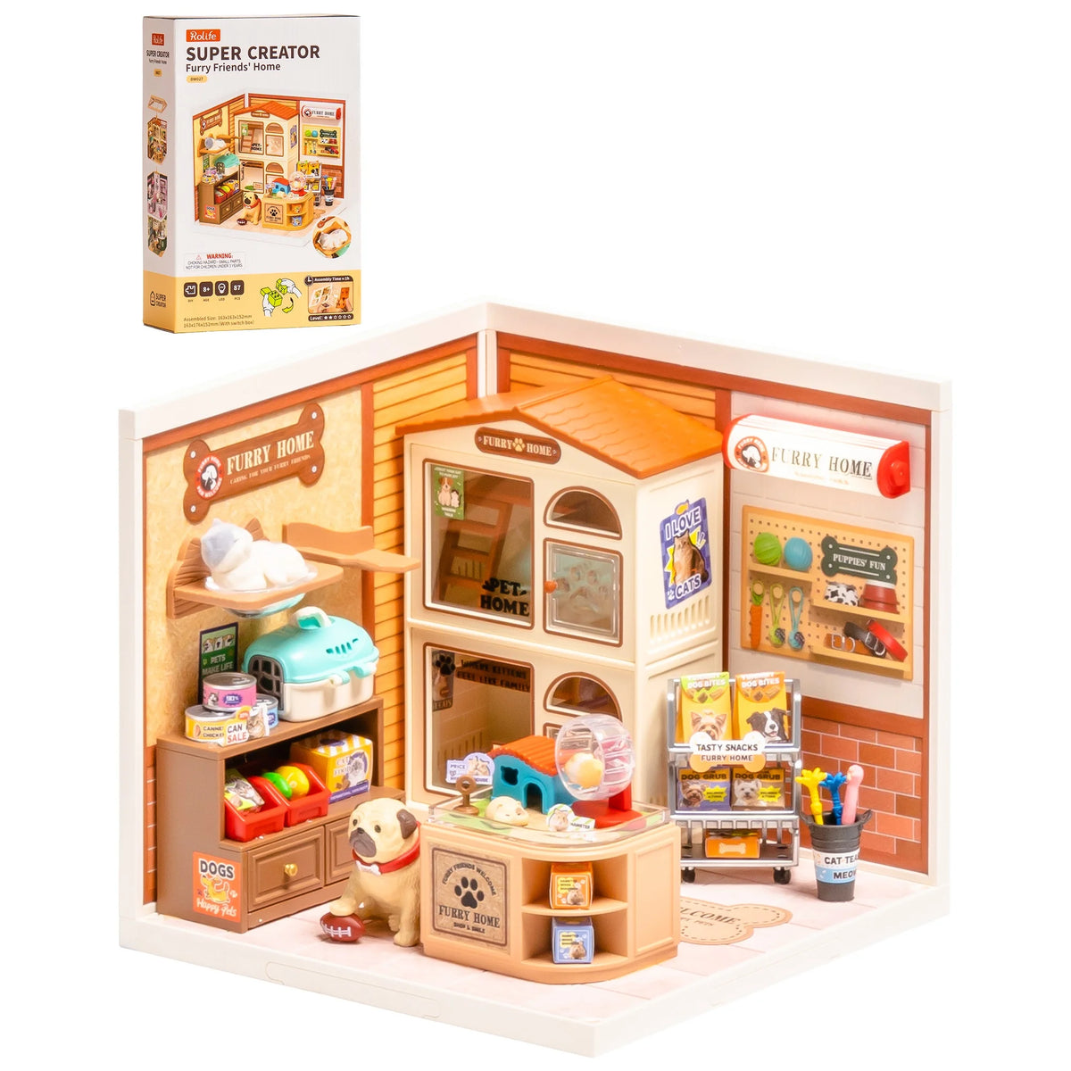 Rolife Miniature House DIY 3D Puzzle Kit With LED Light