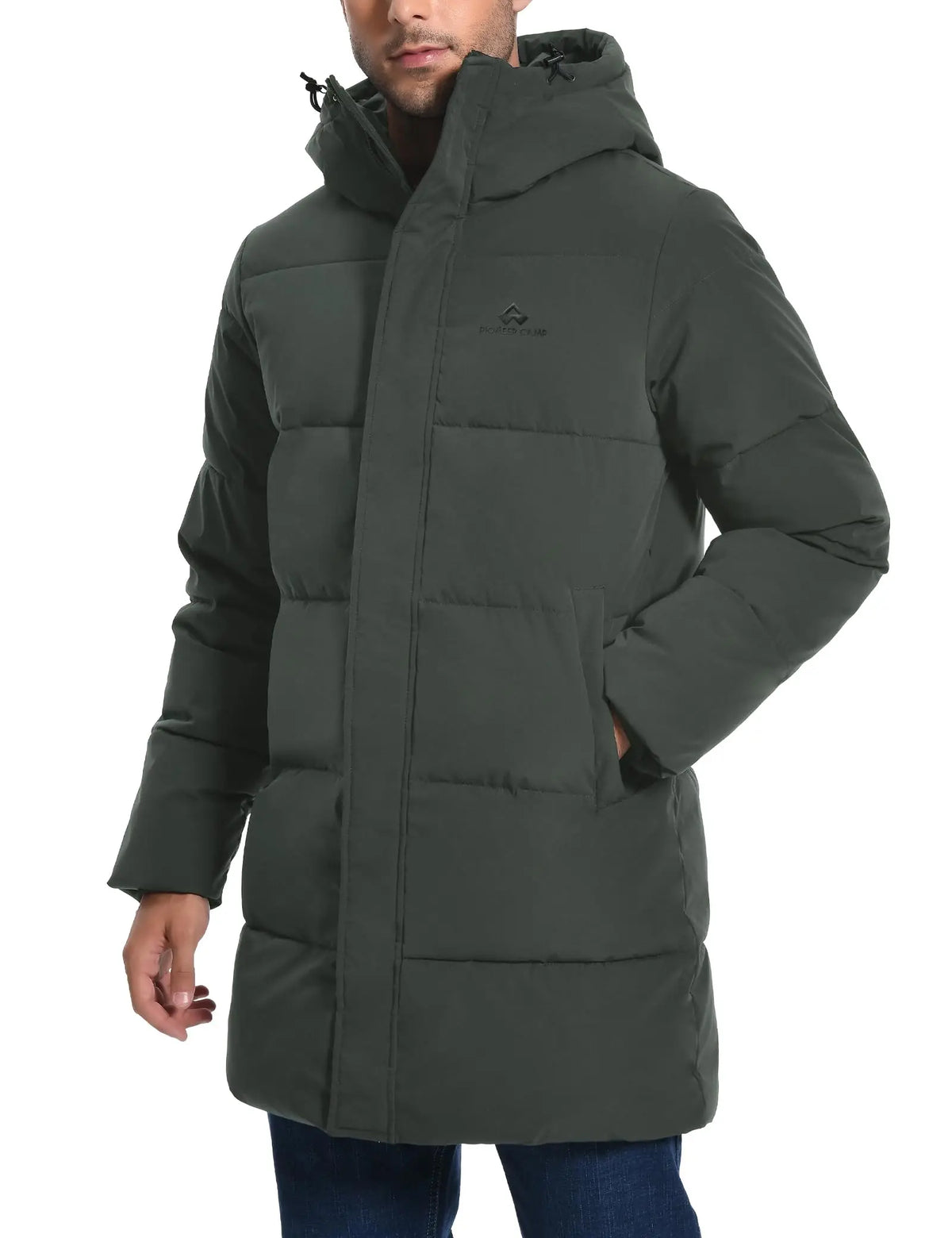 Pioneer Camp Men's Hooded Waterproof Insulated Long Winter Parka Coat
