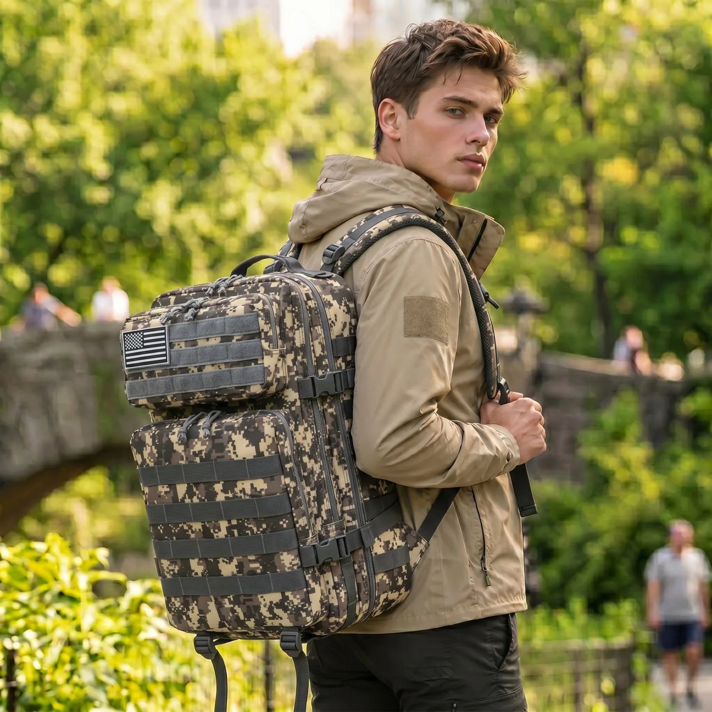 ReFire Gear Tactical Backpack With Molle Pockets For Travel Hiking