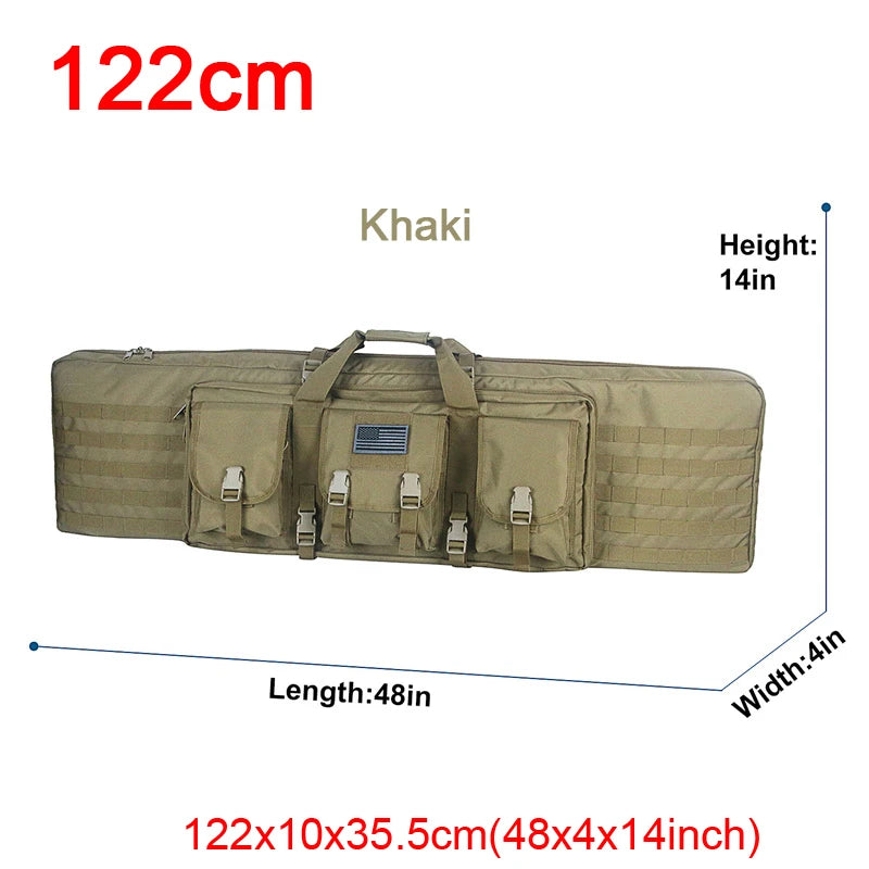LQARMY Tactical Double Rifle Case Molle Gun Backpack Hunting Holster