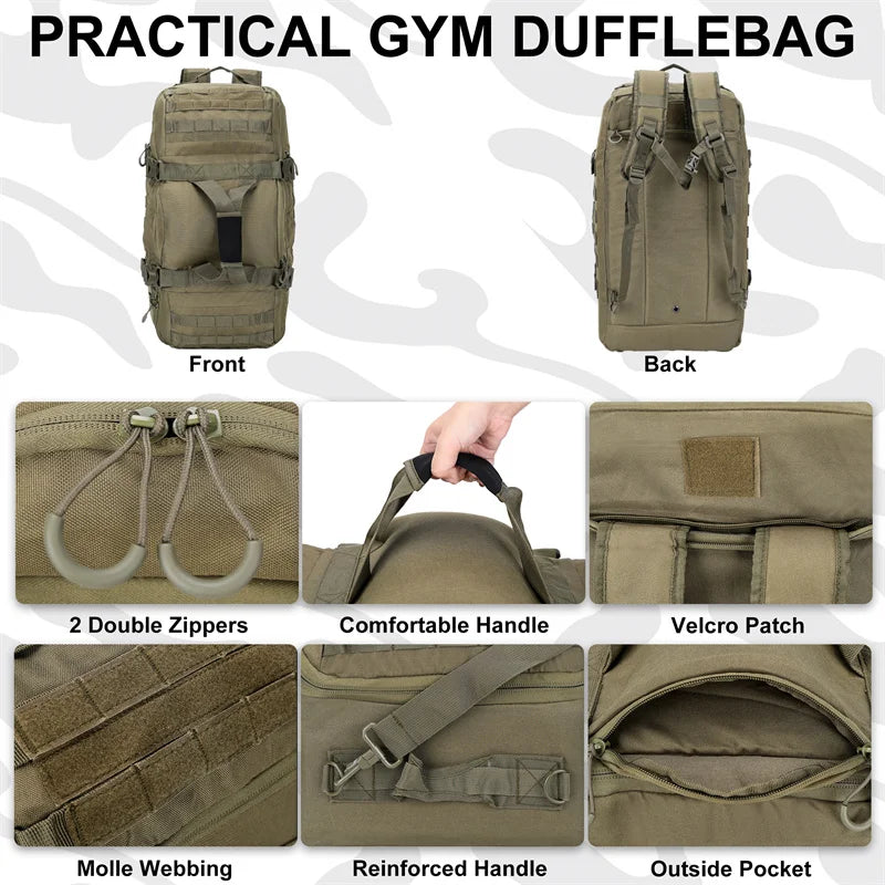 LQARMY Tactical MOLLE Backpack For Outdoor Hiking Camping