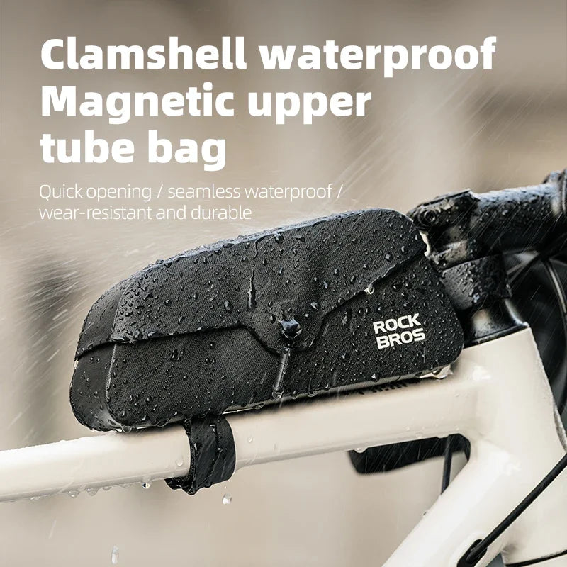 ROCKBROS Magnetic Waterproof Bike Top Tube Storage Bag
