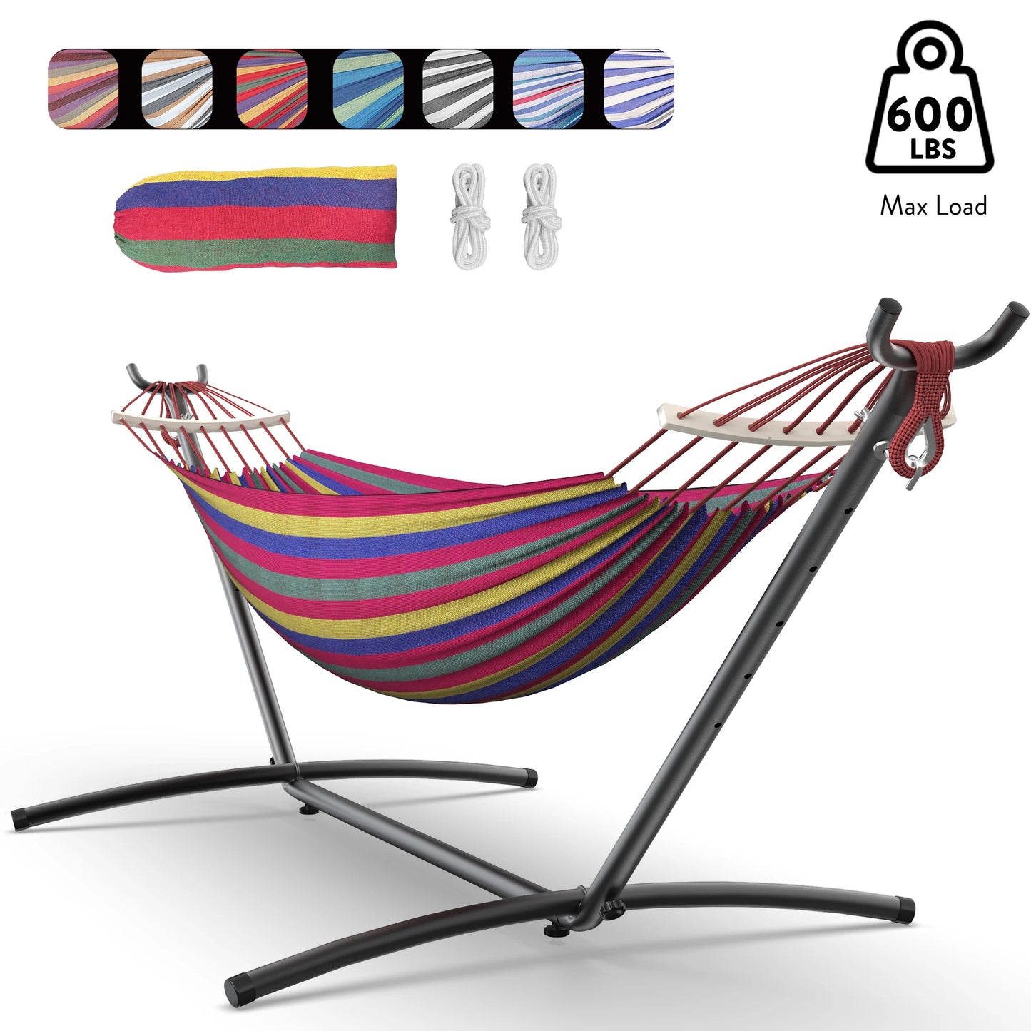 Gyroor Heavy Duty Adjustable Stand Hammock With Storage Bag