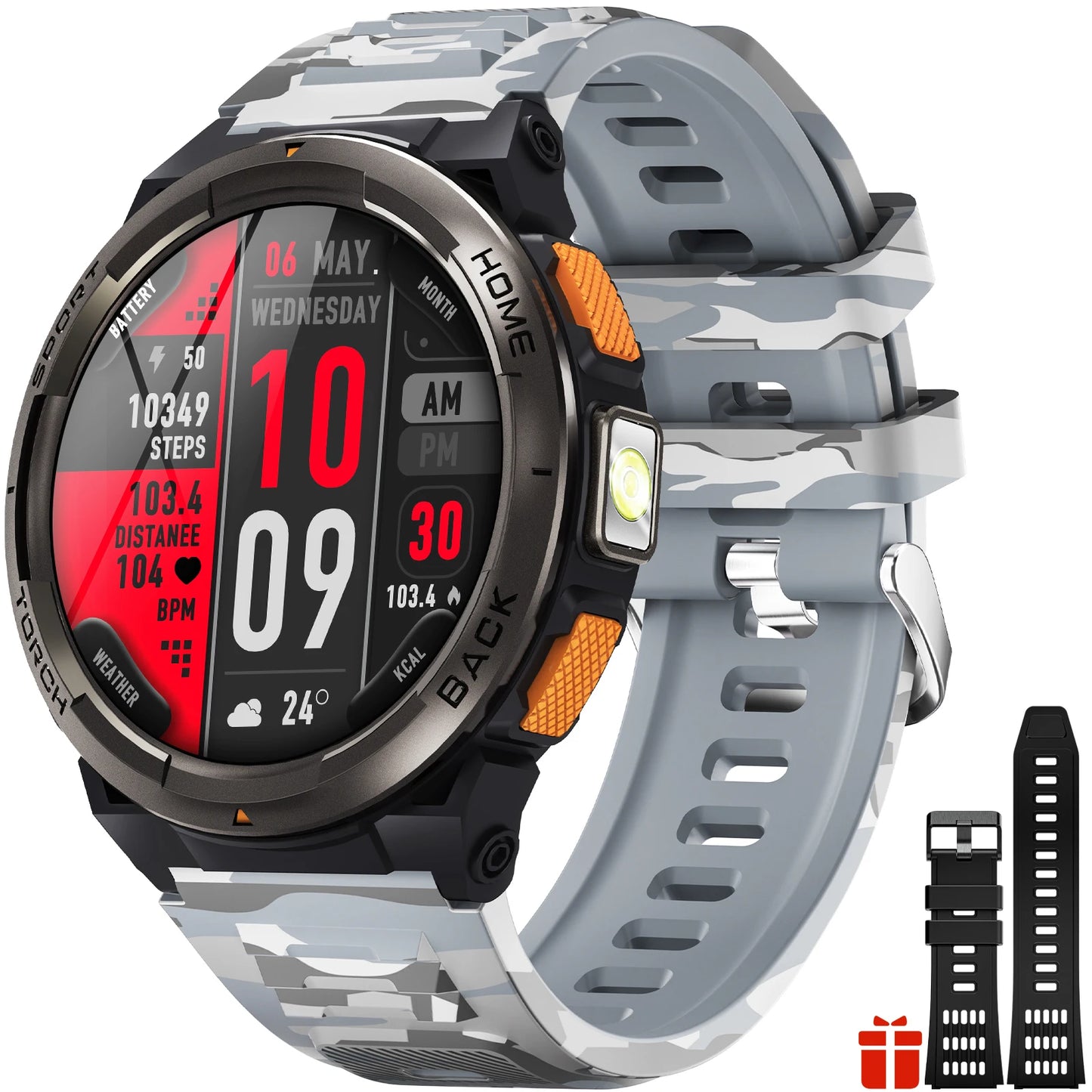 EIGIIS KE5 Smart Watch Featuring Compass Barometer Waterproof Sports Design