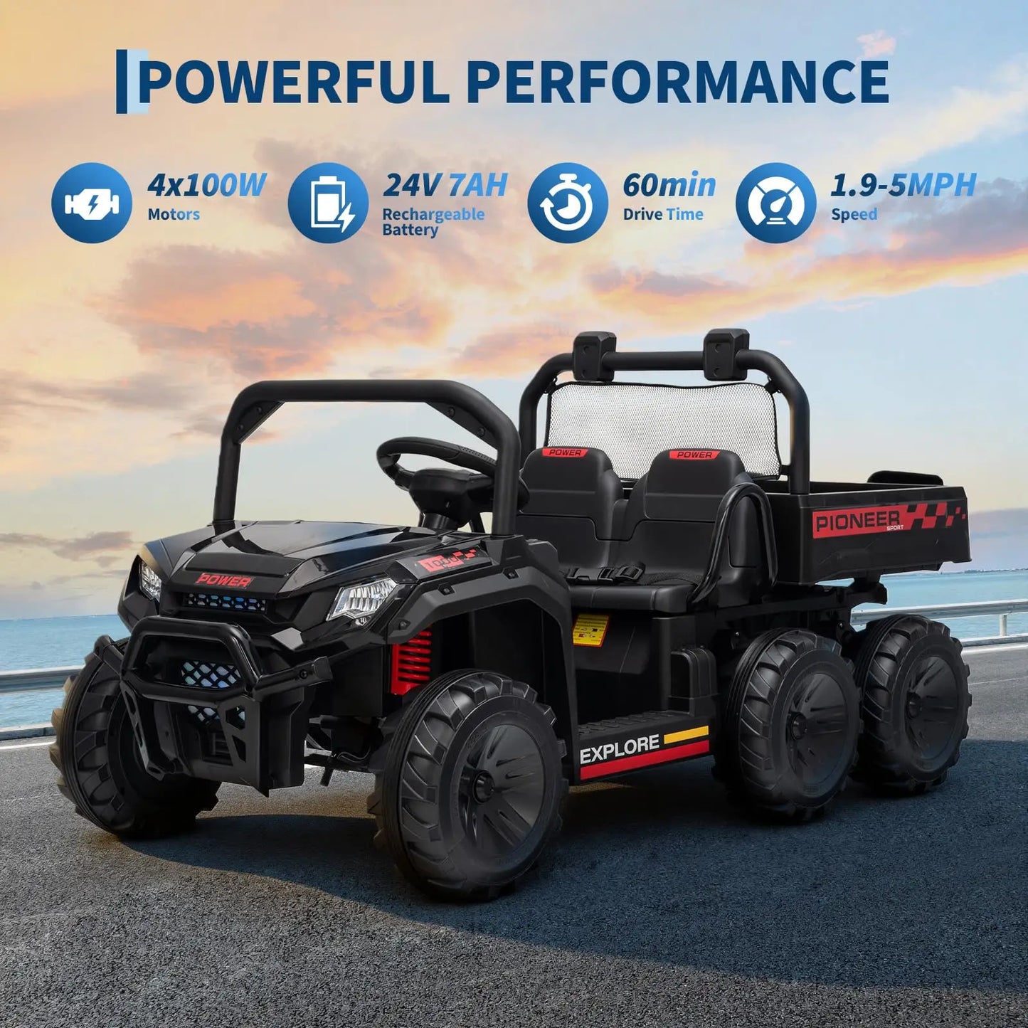 Kids Electric Ride On Dump Truck With Parental Remote