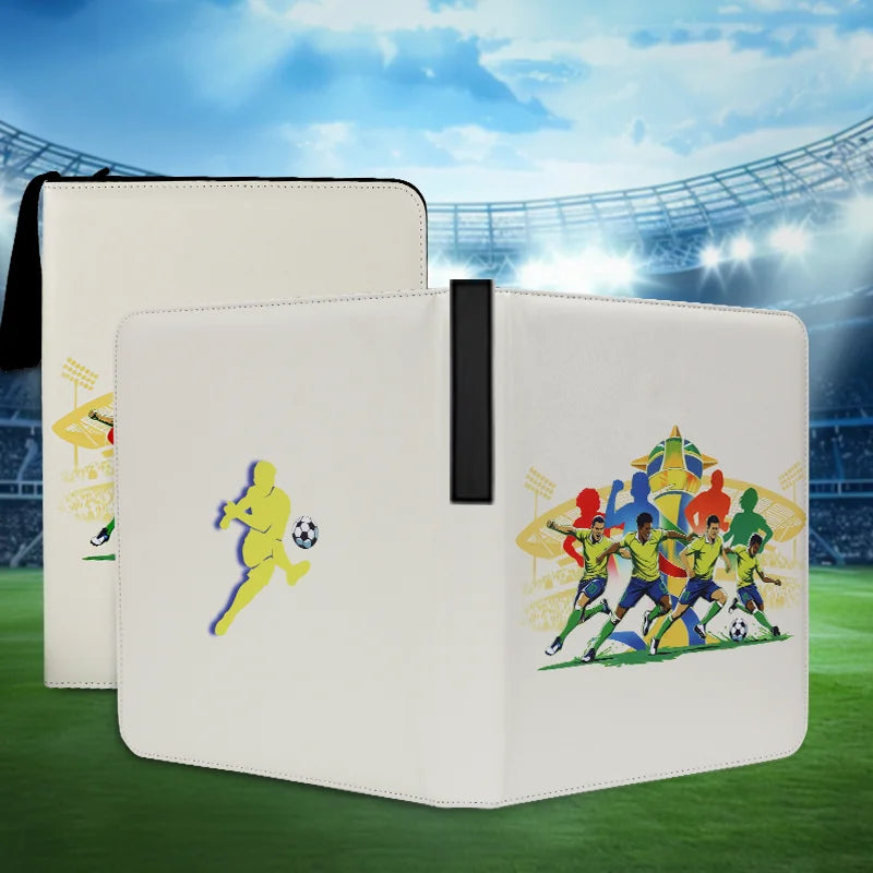 Sports Themed Card Binder Album With Protective Sleeves