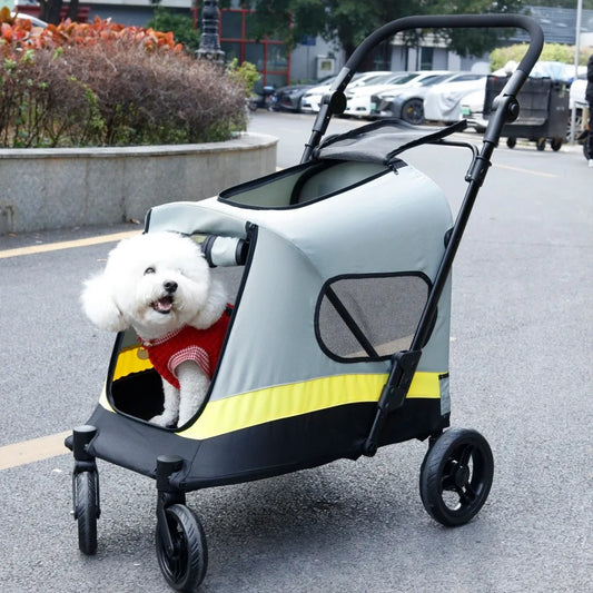Bingopaw Portable All Terrain Dog Stroller With Dual Entry