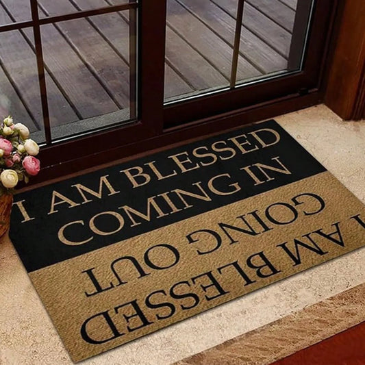 Inspirational Quote Anti Slip Doormat Quick Dry Entryway Floor Rug