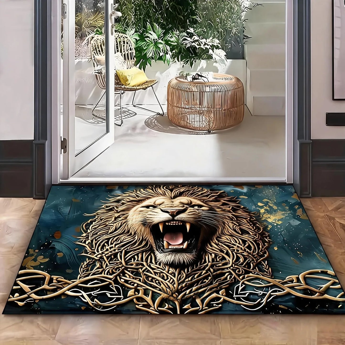 Tree Of Life Welcome Doormat Anti Slip Waterproof Home Rug
