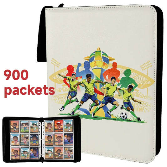 Sports Themed Card Binder Album With Protective Sleeves