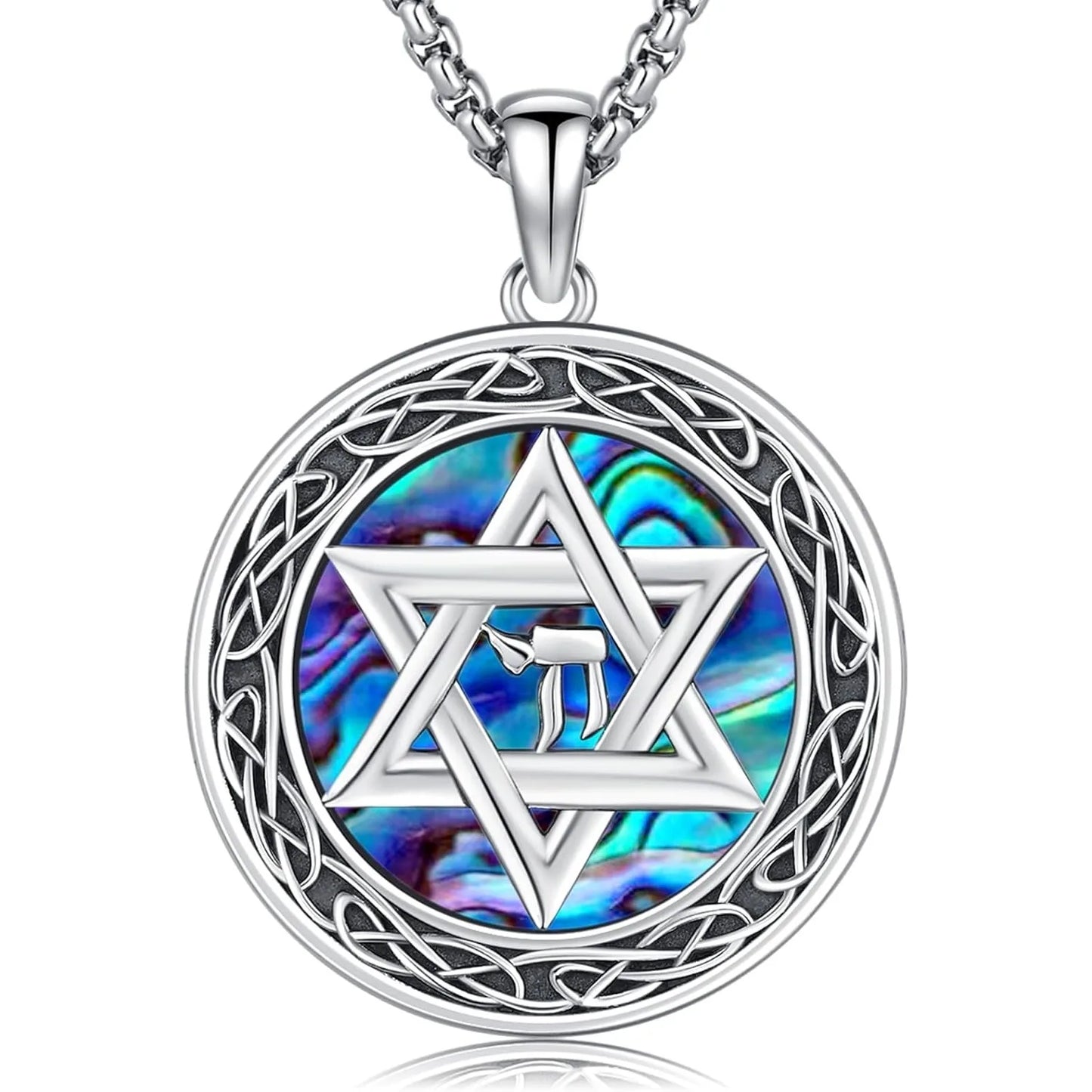 Drinsper 925 Sterling Silver Star Of David Pendant Necklace
