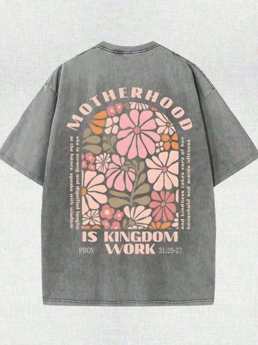 Womens Cotton Proverbs 31 Floral Graphic Christian T Shirt