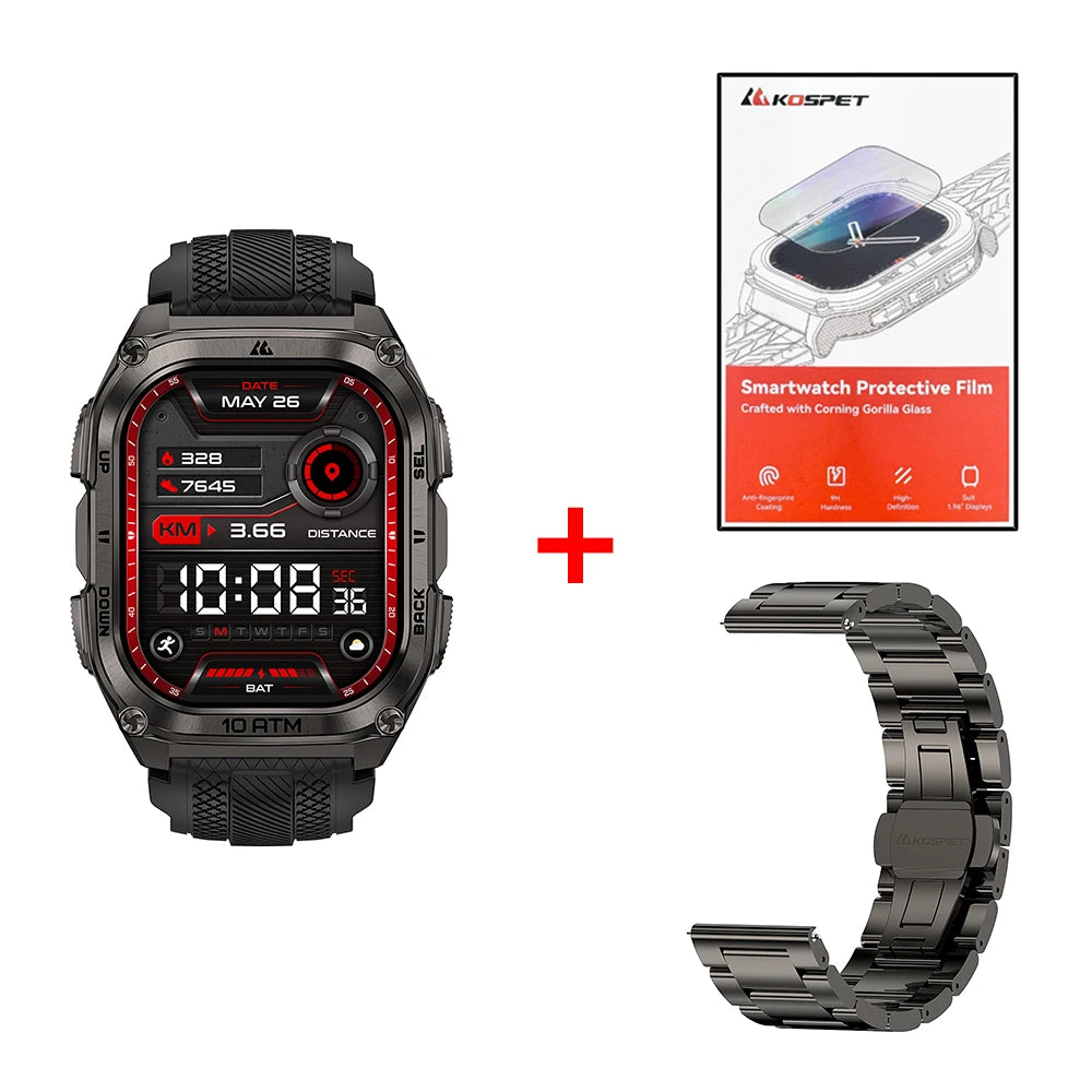 Kospet Tank M4 Smartwatch Featuring Durable Design And Health Tracking