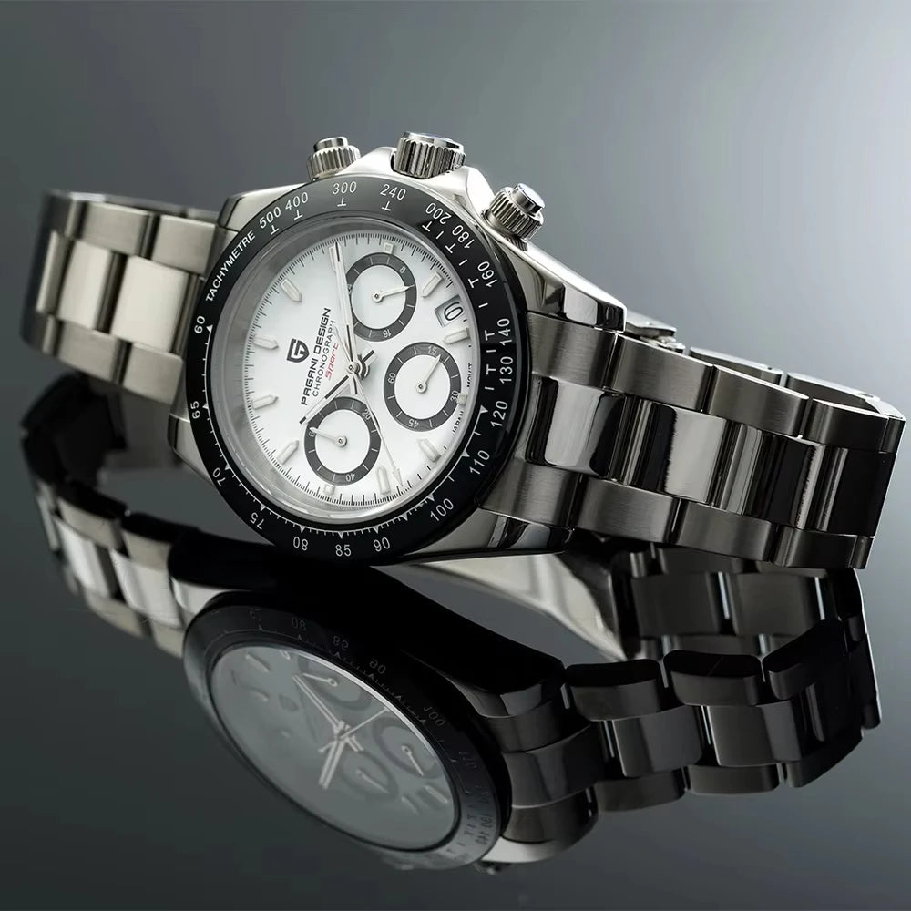 Pagani Design Men Quartz Chronograph Watch Stainless Steel