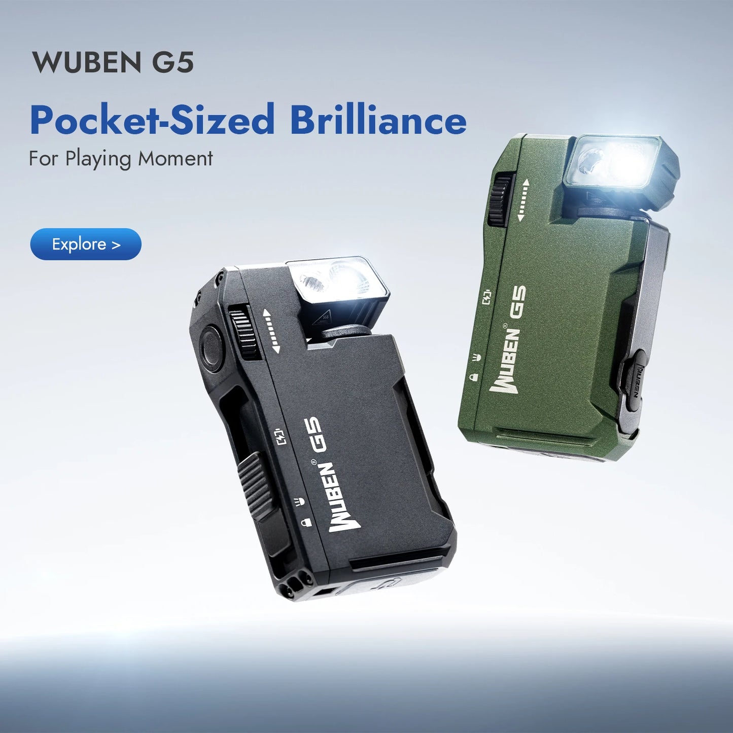 Wuben G5 Magnetic Led Flashlight Usb C Rechargeable Keychain