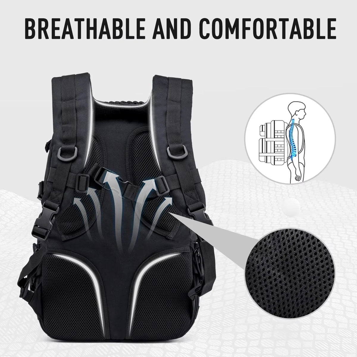 Kabaqoo Tactical Backpack With MOLLE Design For Hiking And Travel