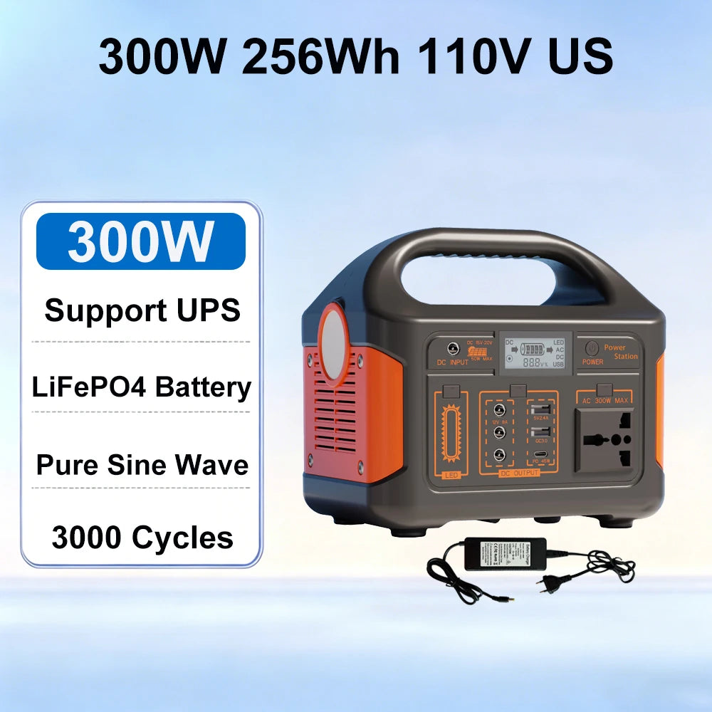 GaiaRay 500W Portable Power Station 460.8Wh LiFePO4 Solar Generator