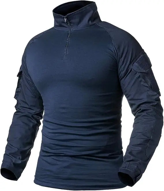 Men Cotton Long Sleeve Knit Sport Top For Daily Training