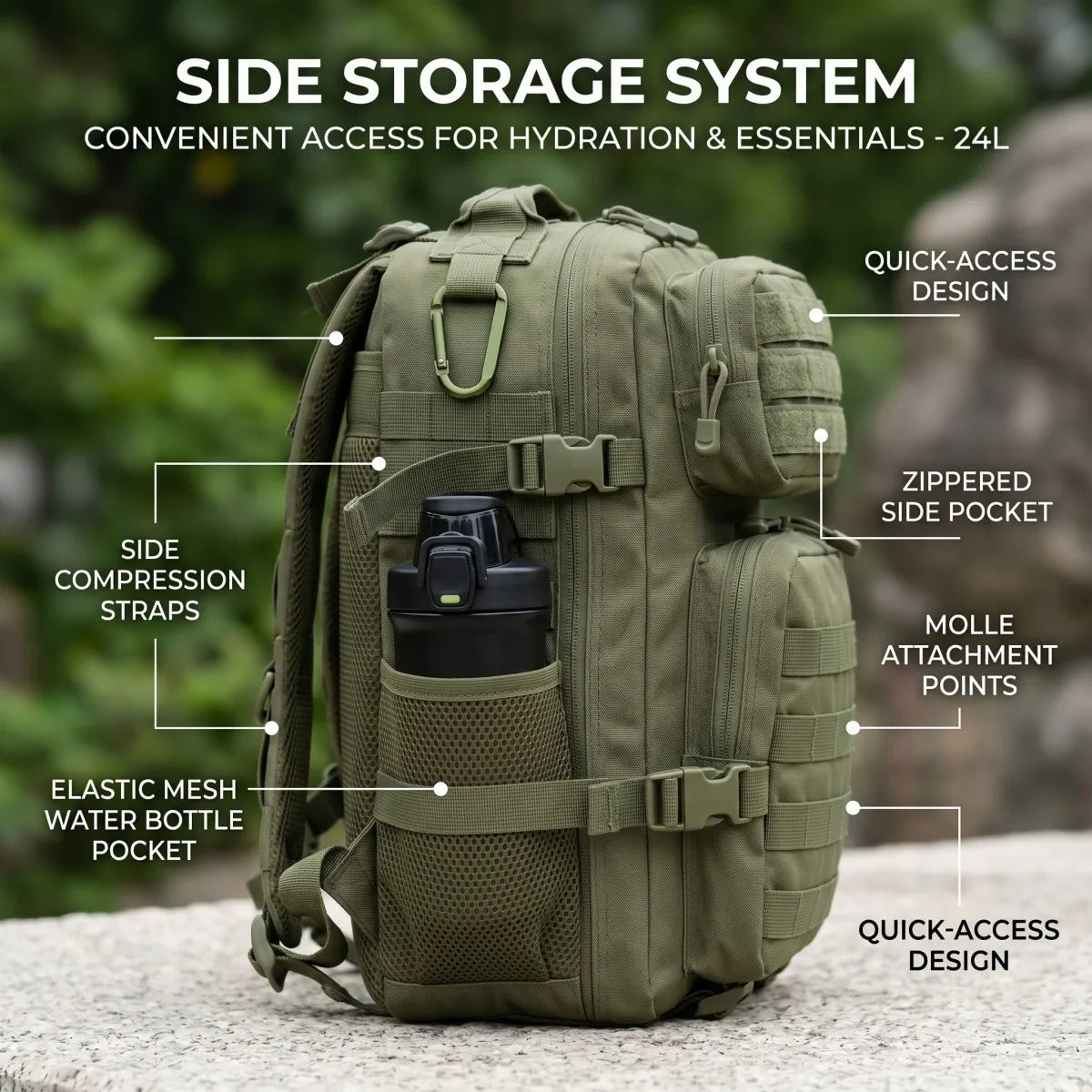 ReFire Gear Durable Tactical Molle Backpack For Everyday Travel