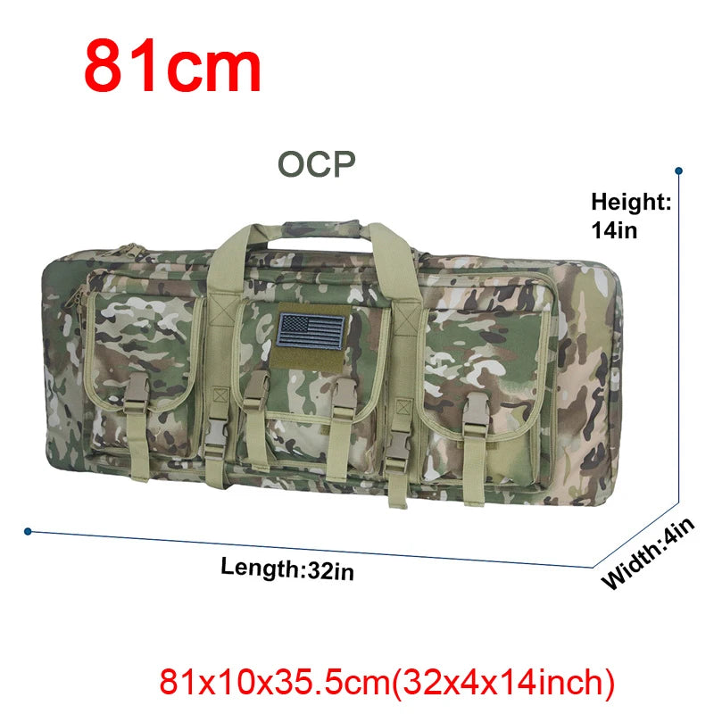 LQARMY Tactical Double Rifle Case Molle Gun Backpack Hunting Holster