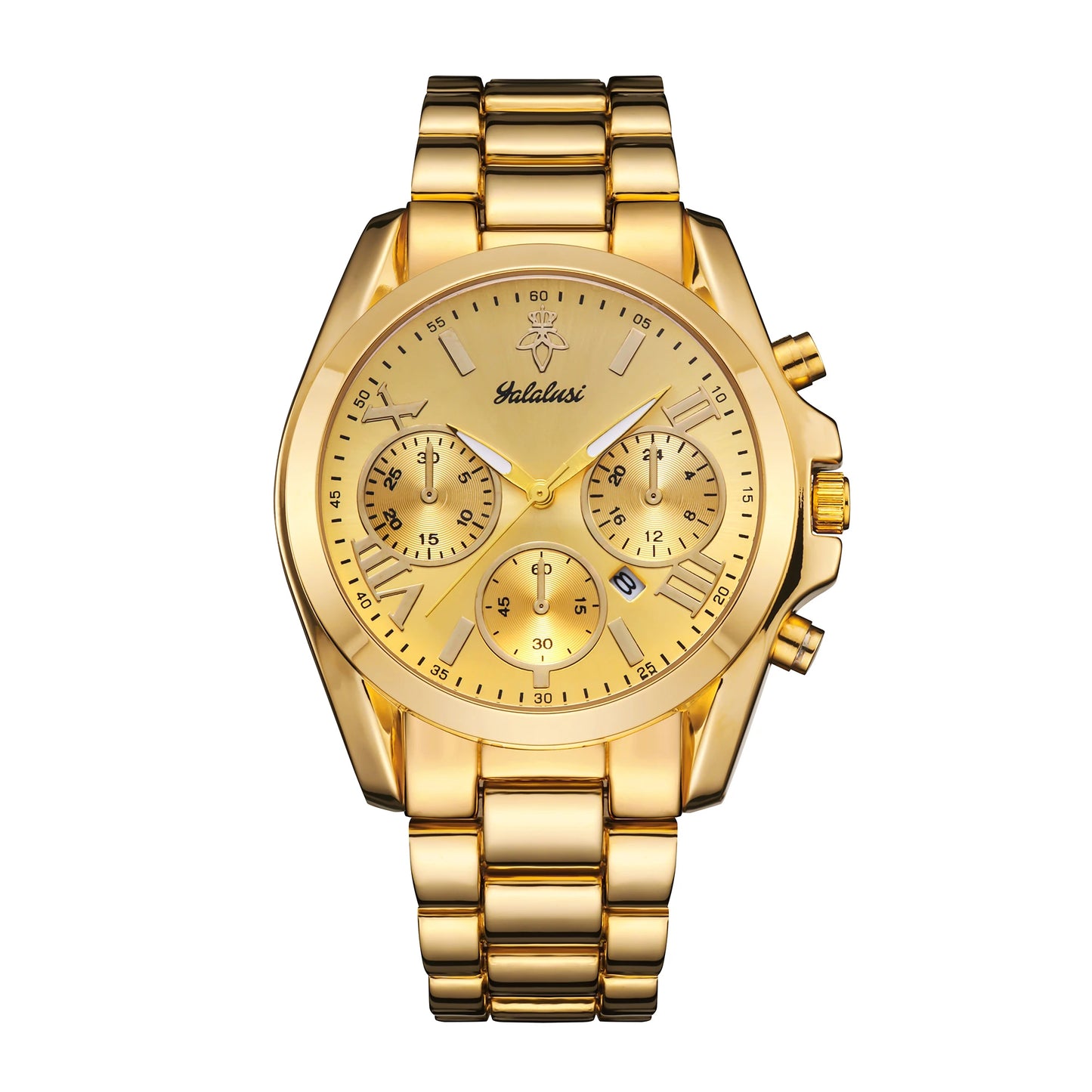 YaLaLuSi Elegant Two Tone Roman Dial Quartz Wristwatch For Women