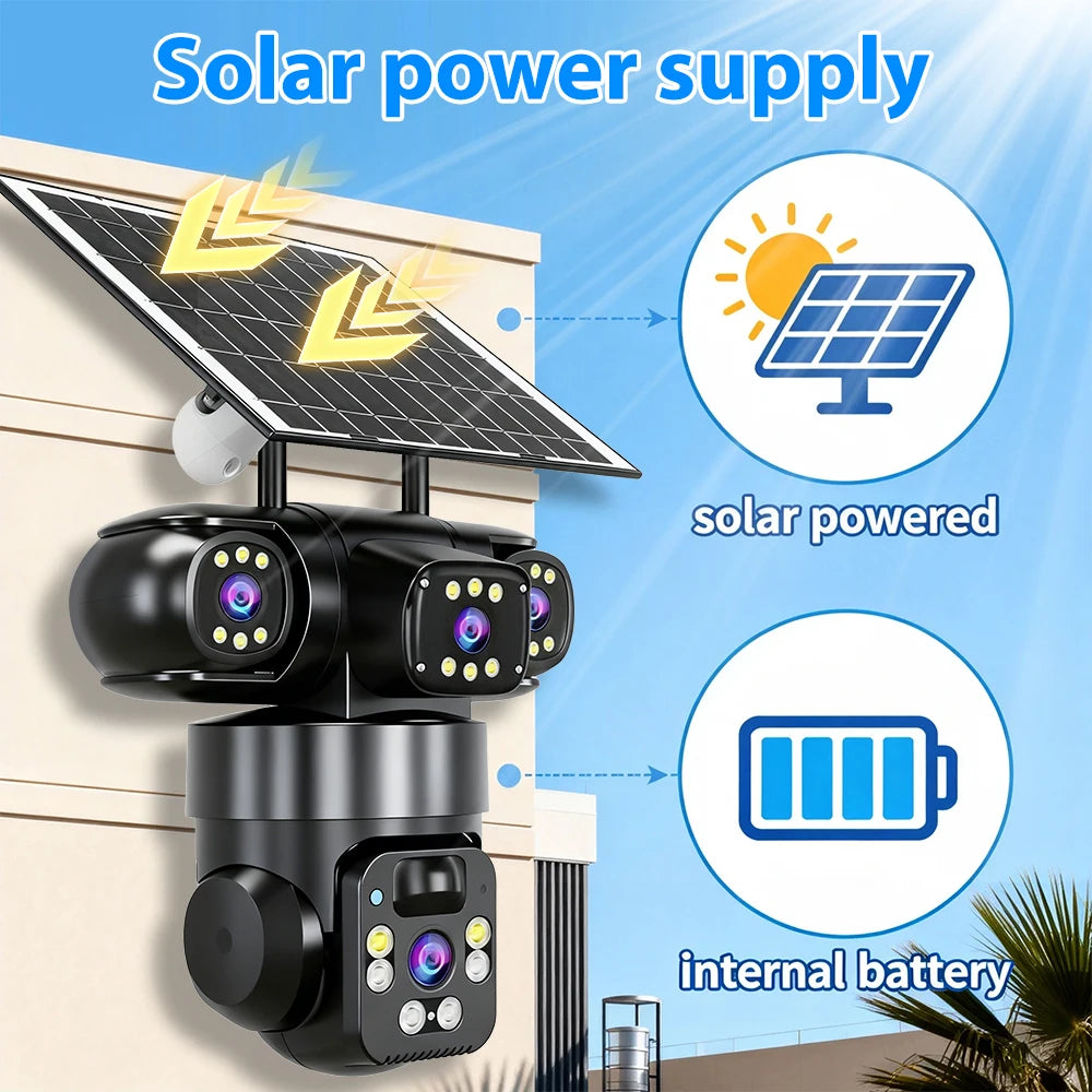 KEPEAK Solar Wireless PTZ Security Camera With Color Night Vision