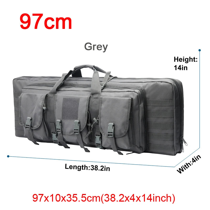 LQARMY Tactical Double Rifle Case Molle Gun Backpack Hunting Holster