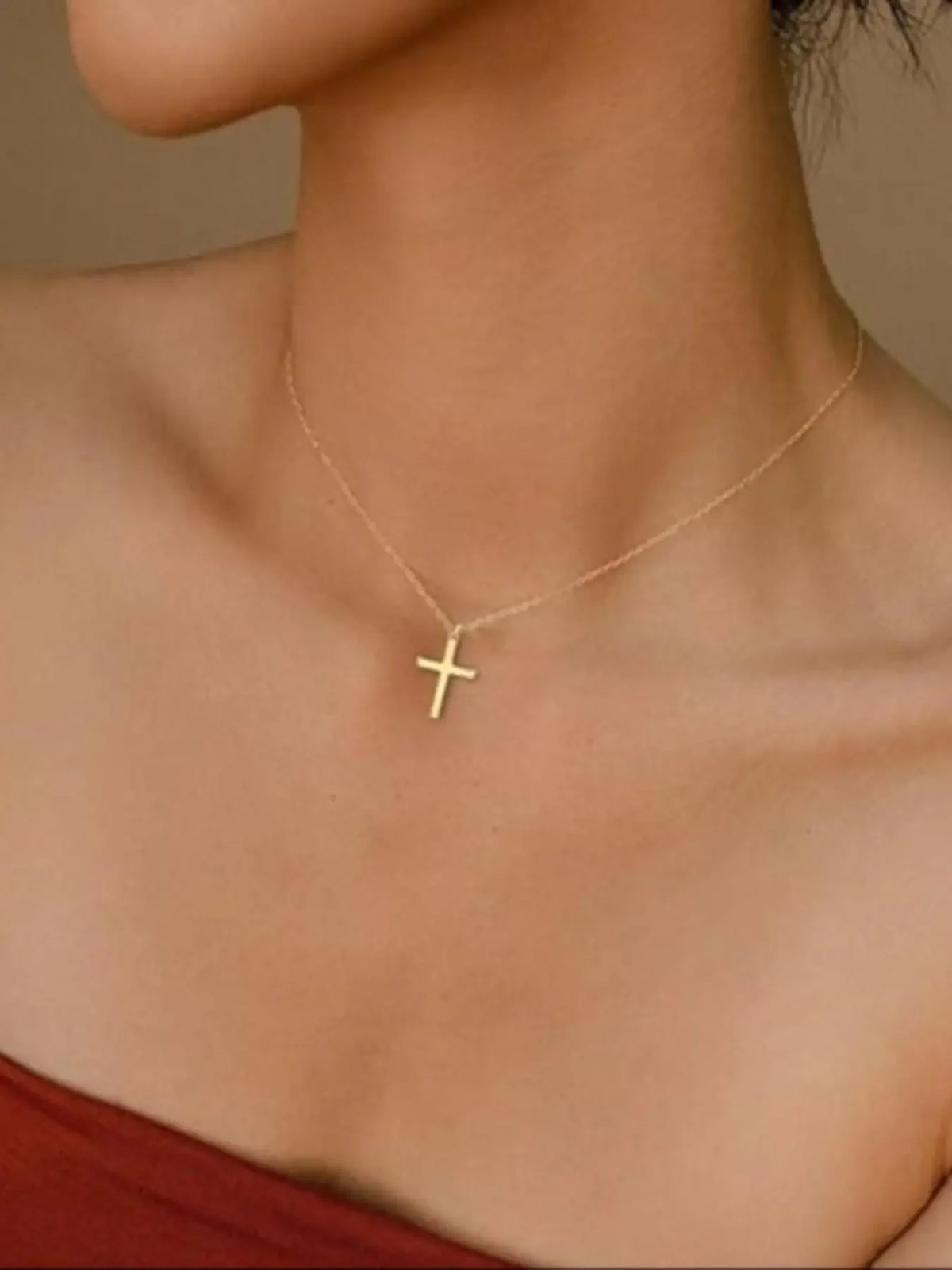 Dainty Cross Pendant Necklace, Faith Inspired Jewelry for Everyday Wear