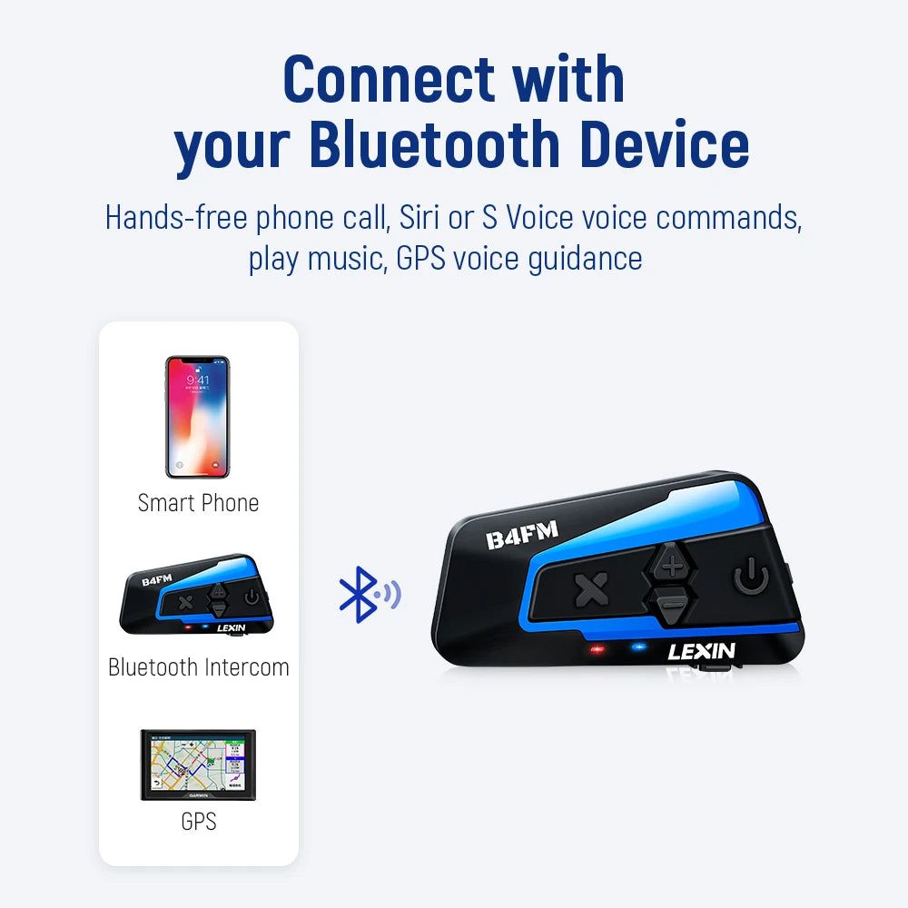 Lexin B4FMX Bluetooth 5.0 Wireless Motorcycle Helmet Intercom