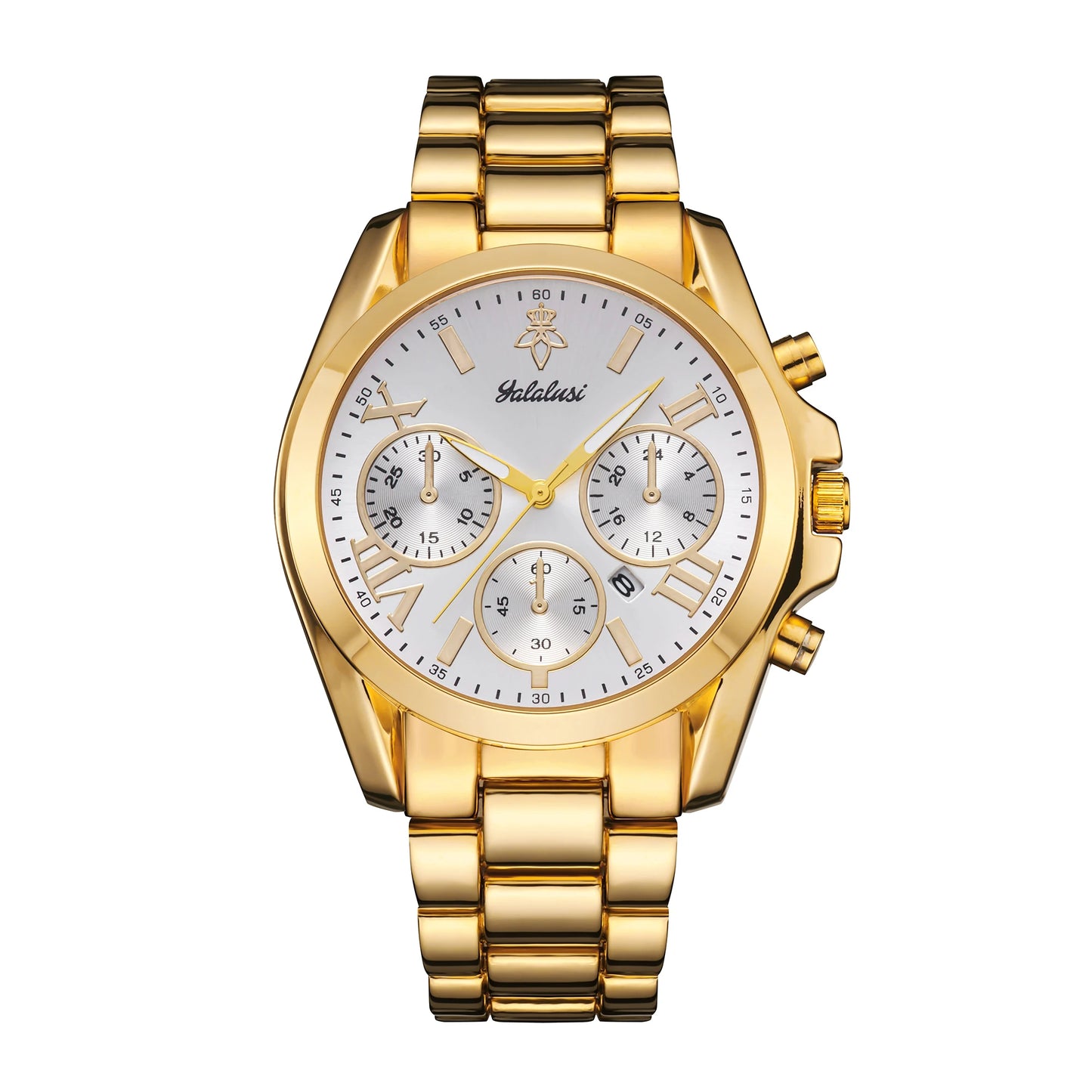 YaLaLuSi Elegant Two Tone Roman Dial Quartz Wristwatch For Women