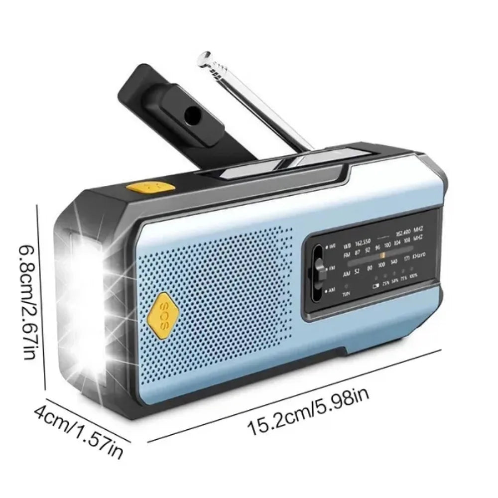 Stonego Emergency Solar Hand Crank Radio With 20000mAh Power Bank
