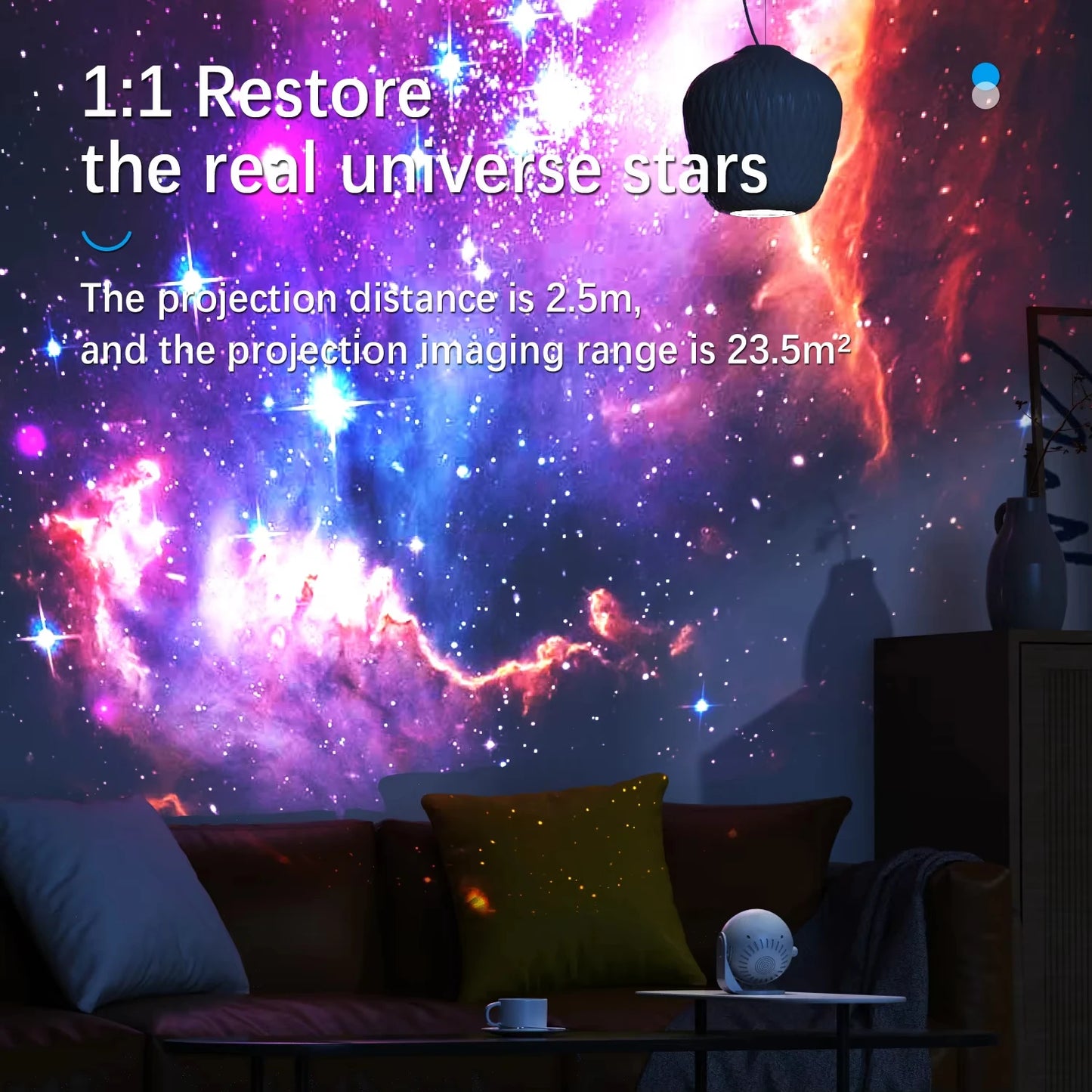 Ausyle Smart Galaxy Star Projector Space Ceiling Night Light