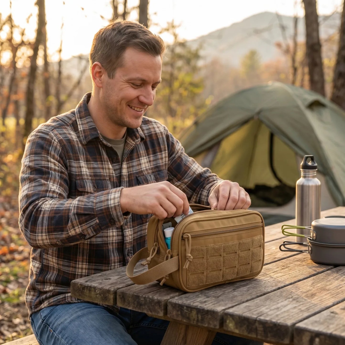 ReFire Gear Multi Compartment Toiletry Bag With Molle System Travel