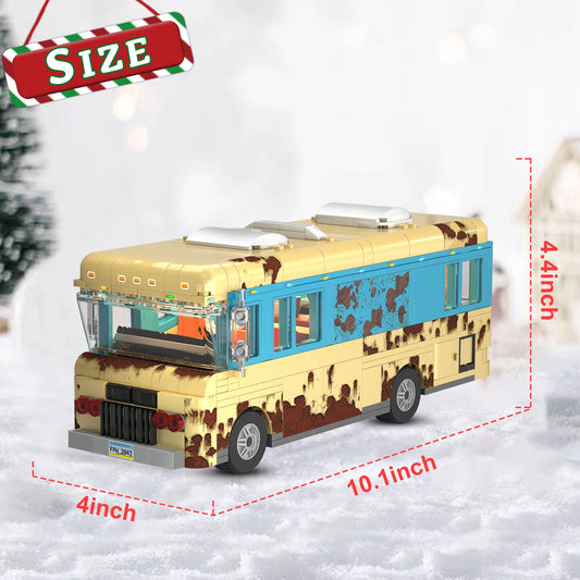 Christmas Cousins RV Building Blocks Set With LED Holiday Decor
