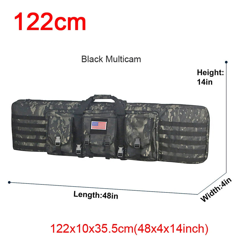 LQARMY Tactical Double Rifle Case Molle Gun Backpack Hunting Holster