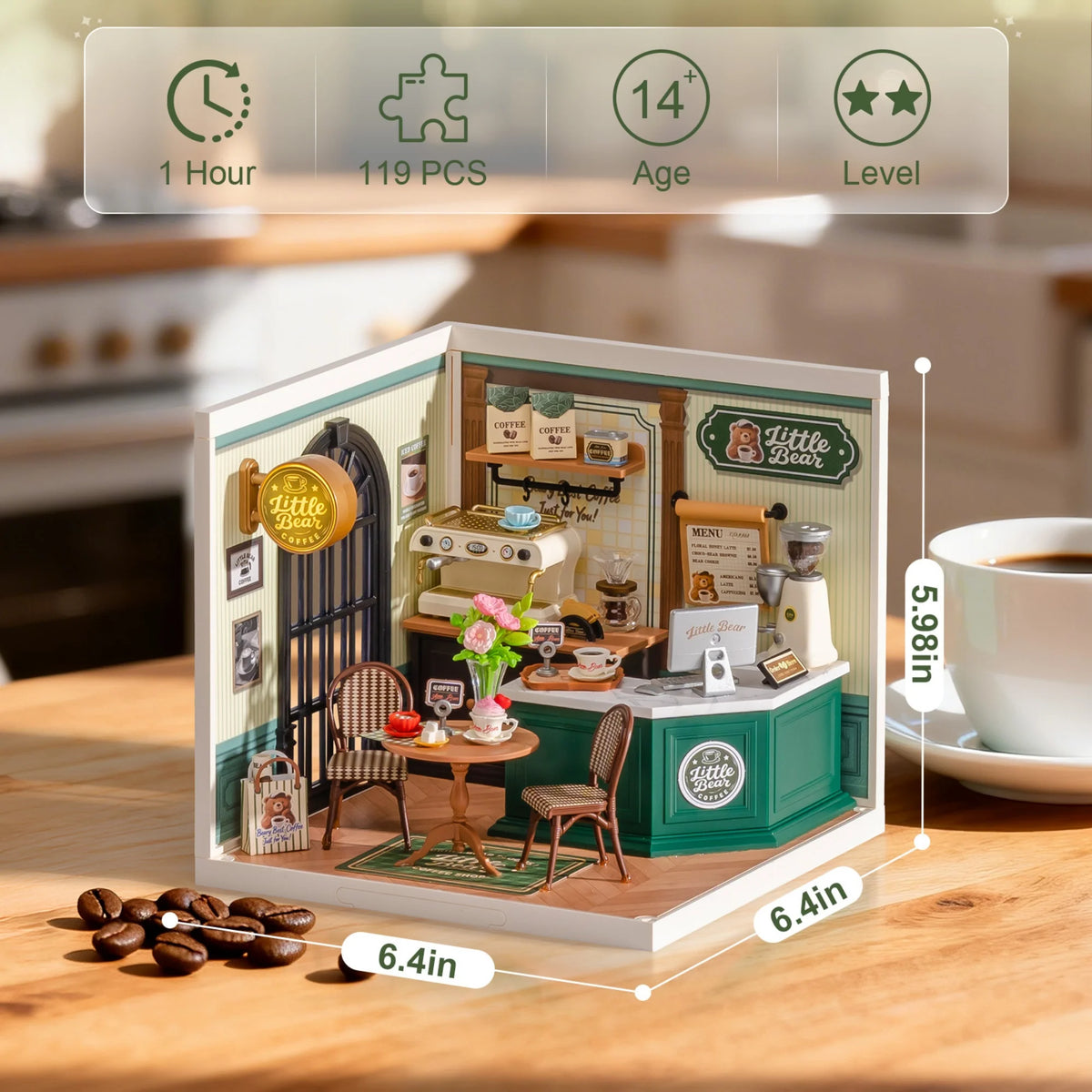 Rolife Miniature House DIY 3D Puzzle Kit With LED Light