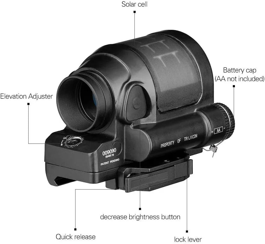 Nabila Solar Powered Red Dot Reflex Sight For Rifles