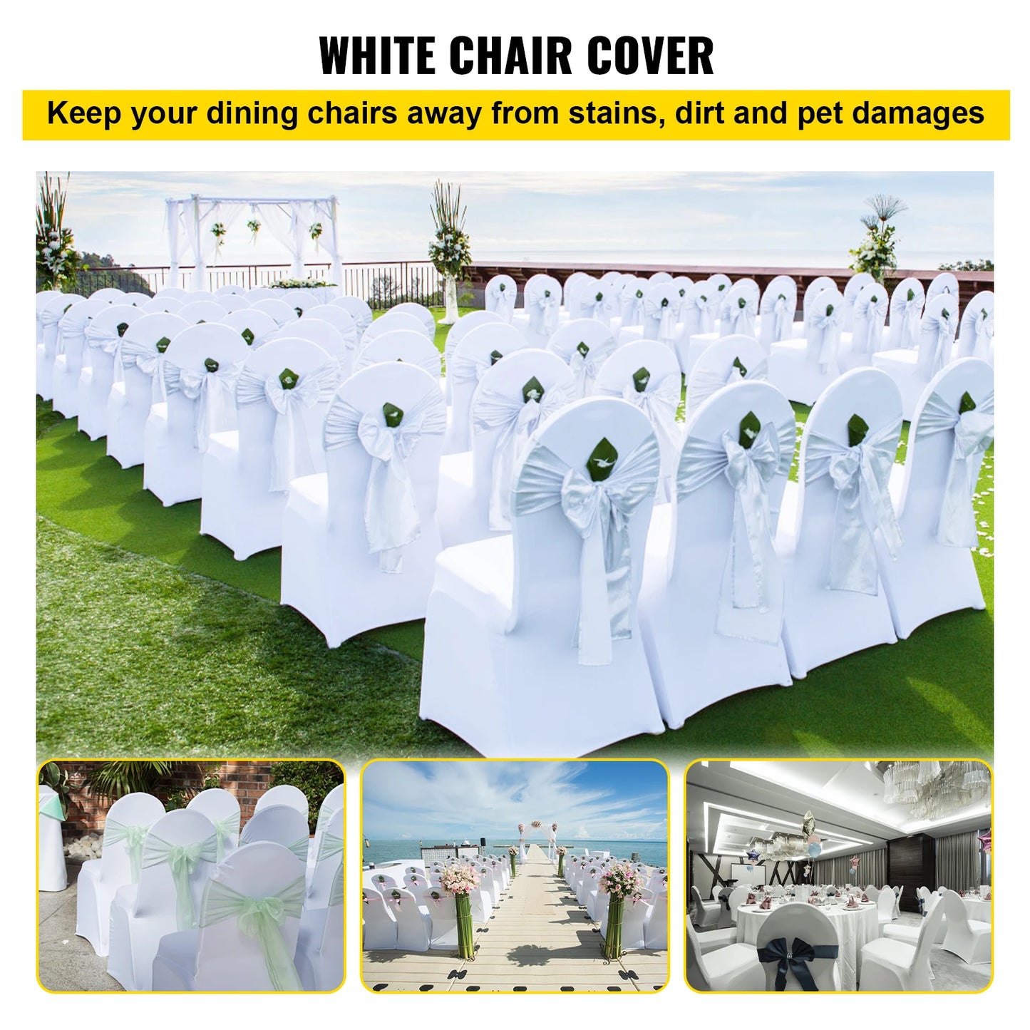 Spandex Polyester Banquet Chair Covers For Weddings And Events