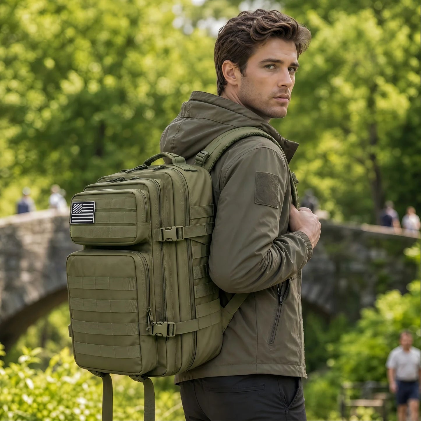 ReFire Gear Tactical Backpack With Molle Pockets For Travel Hiking