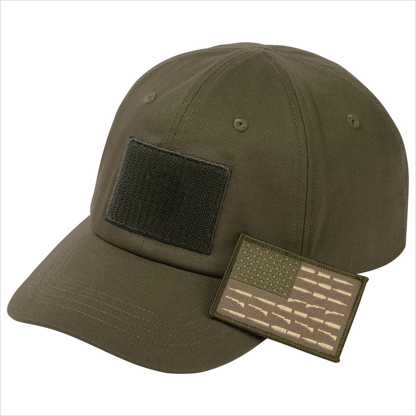 Adjustable Tactical Trucker Hat With Military Flag Patch Design