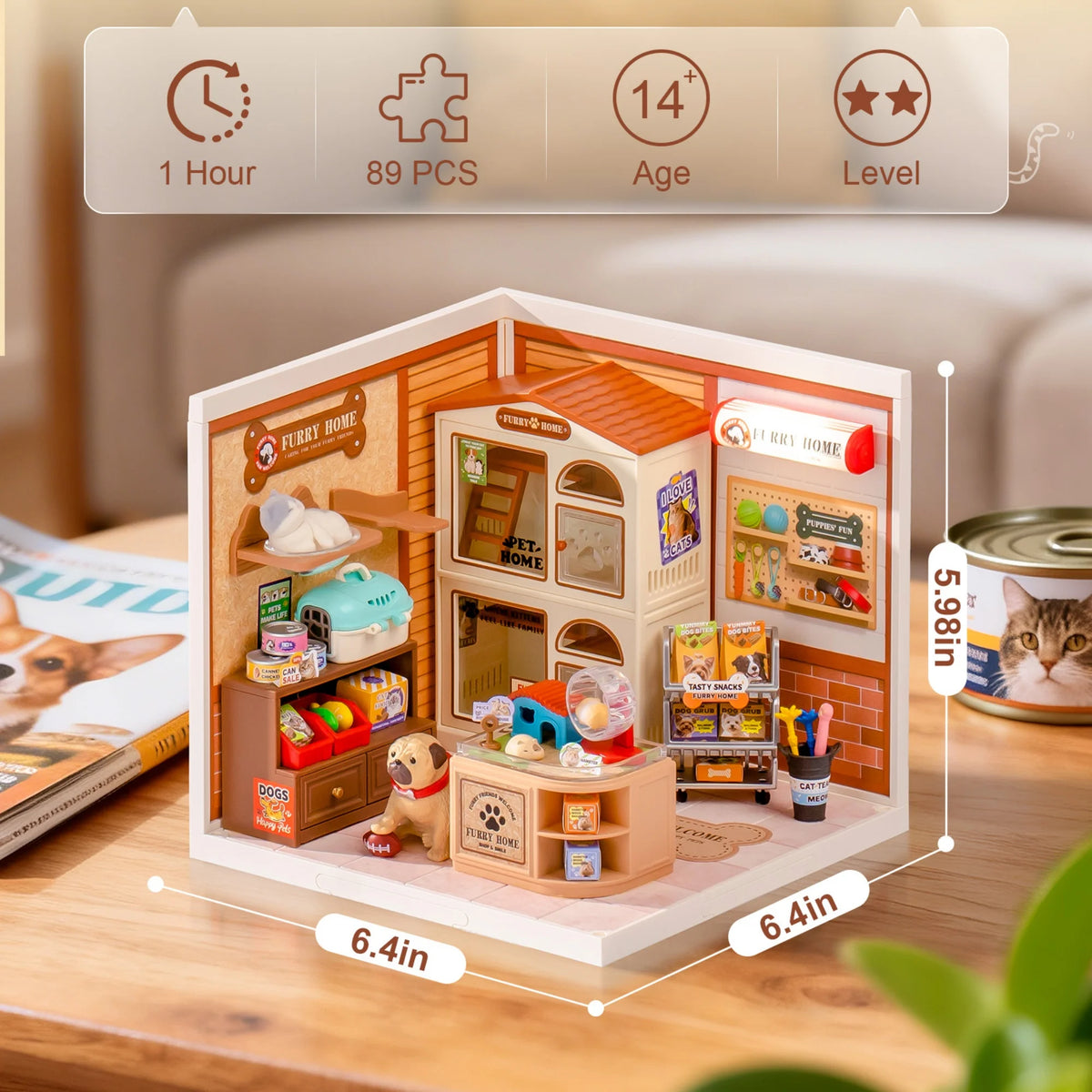 Rolife Miniature House DIY 3D Puzzle Kit With LED Light