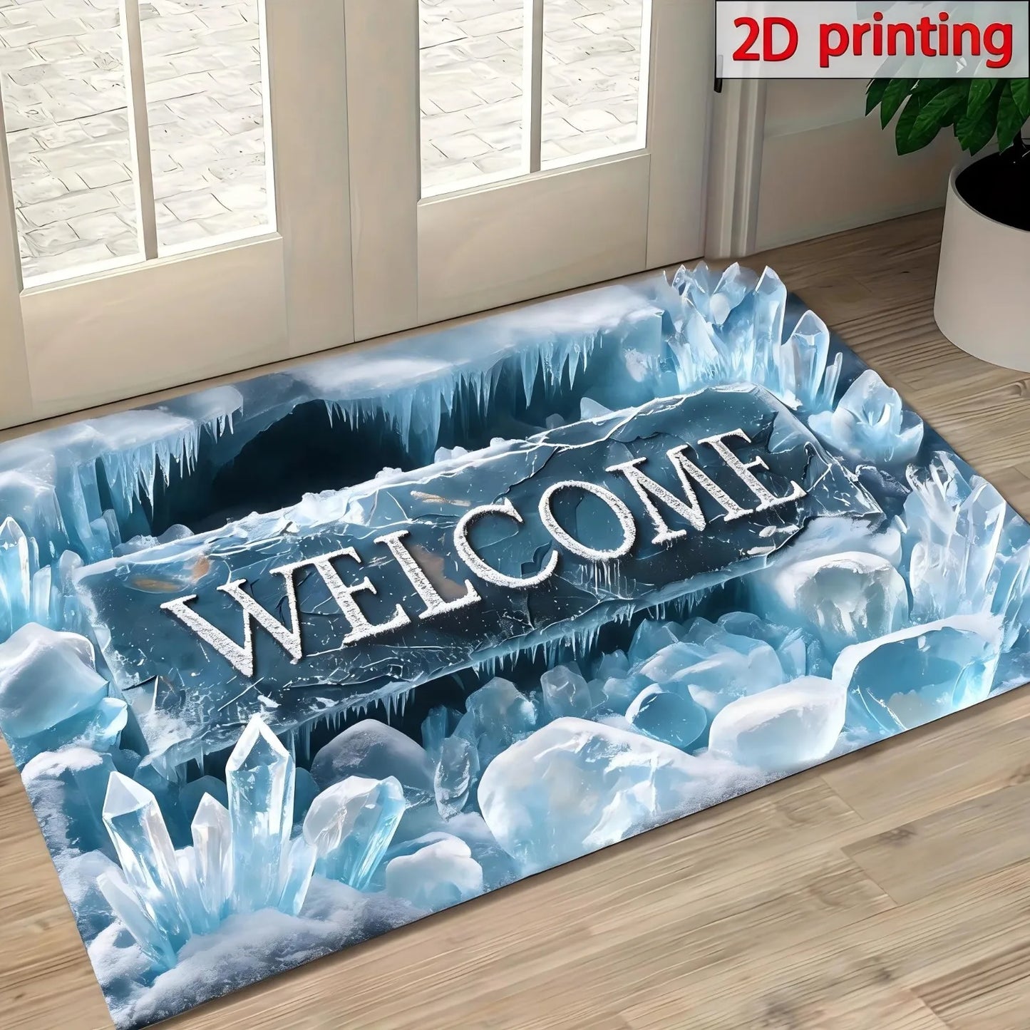 Elegant Pebble Design Silicone Anti Slip Indoor Outdoor Doormat Entrance