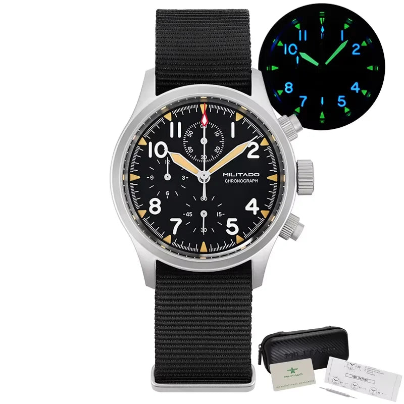Militado Mens Sports Chronograph Watch With Luminous Markers