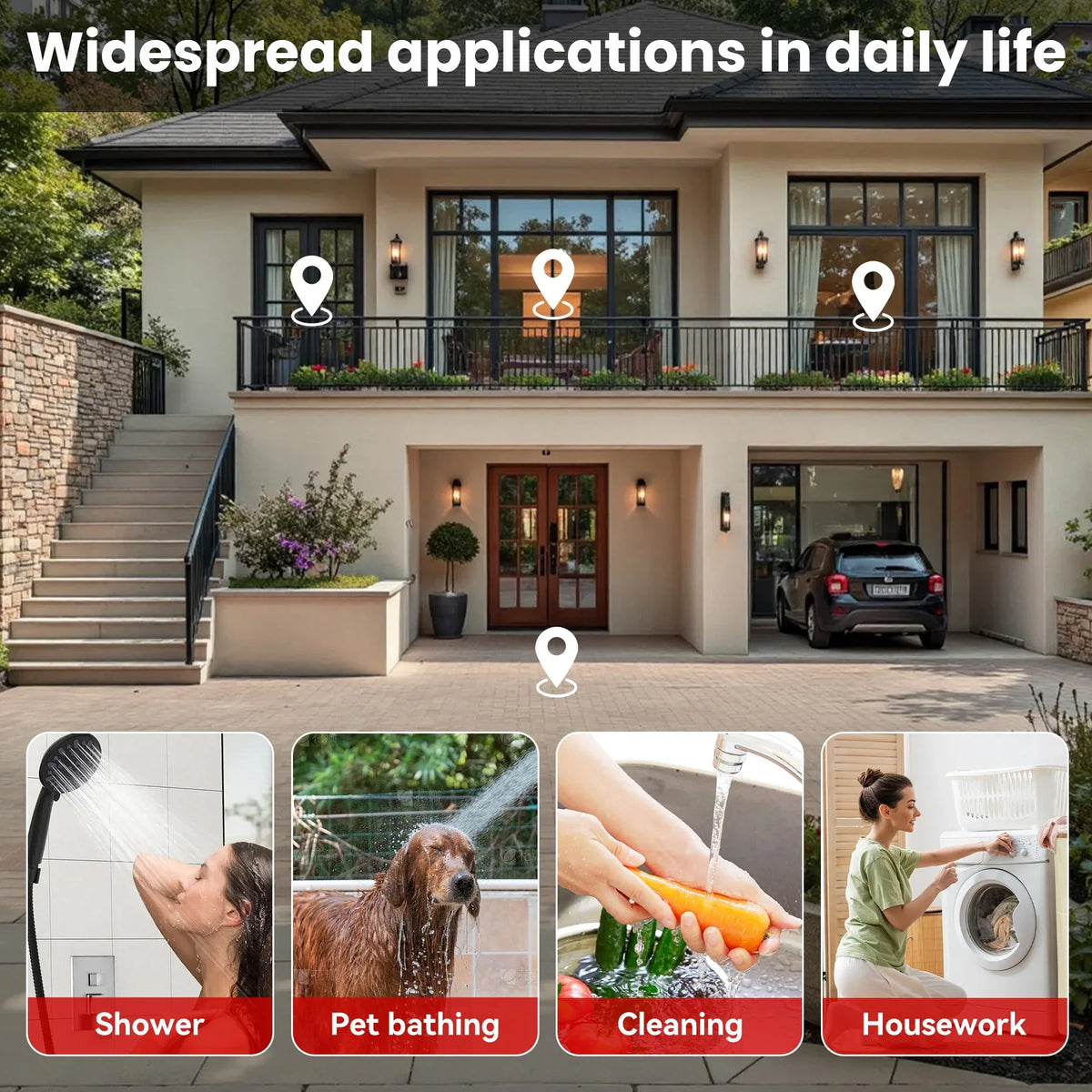 SIHAO Portable Tankless LPG Water Heater With Shower Kit
